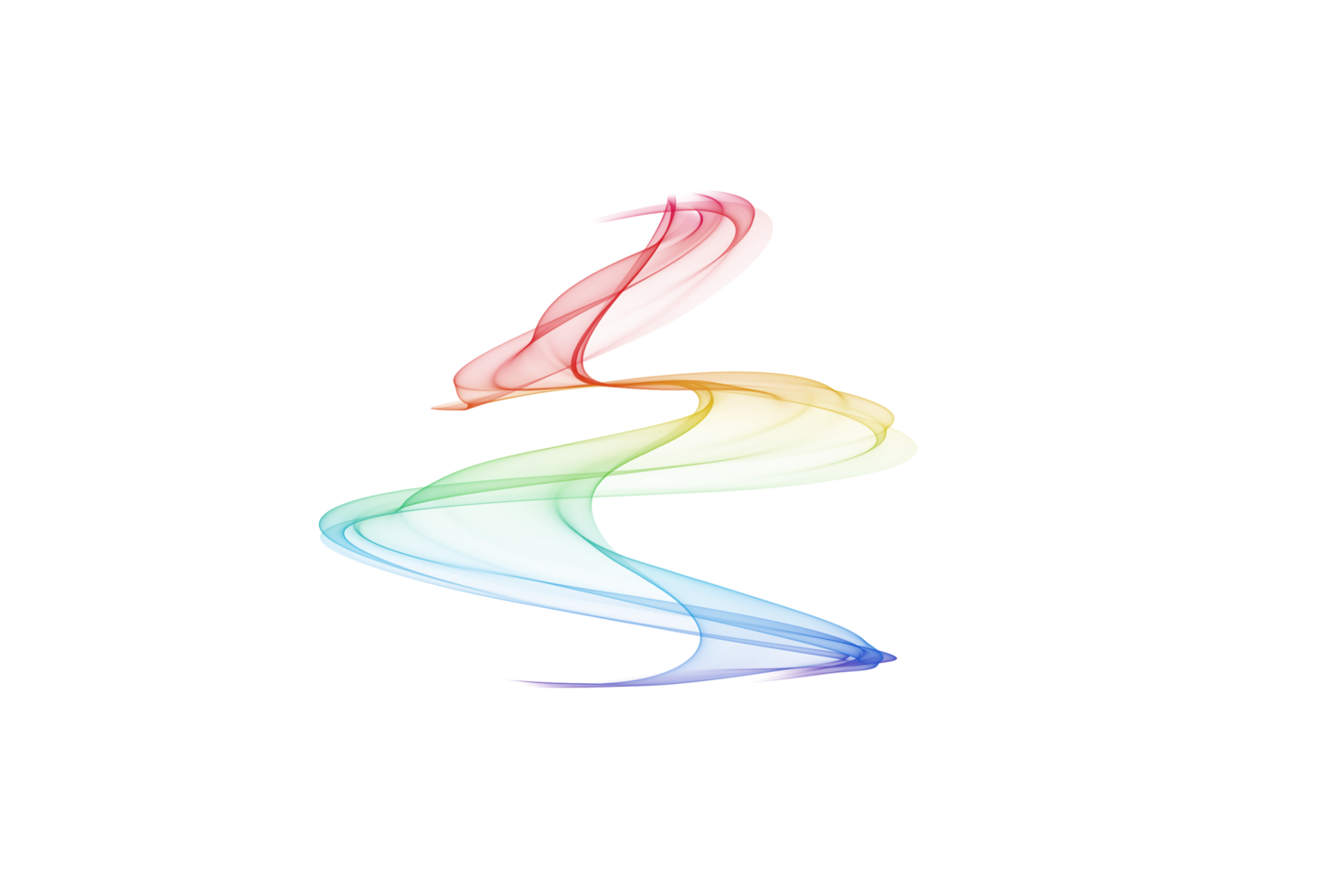 Abstract colorful wave flowing isolated background design png