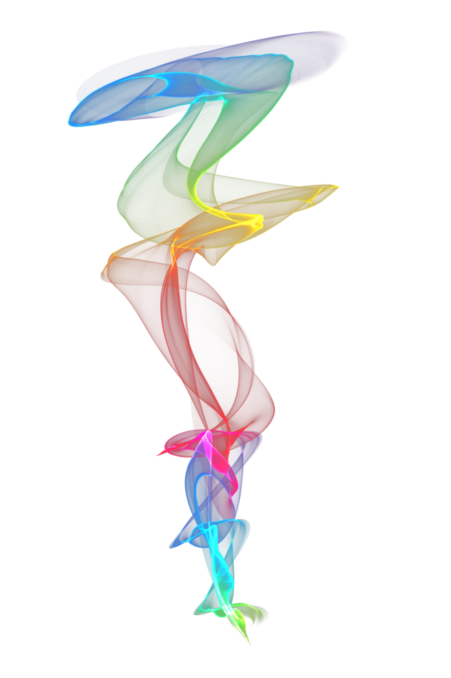 Abstract colorful wave flowing isolated background design png