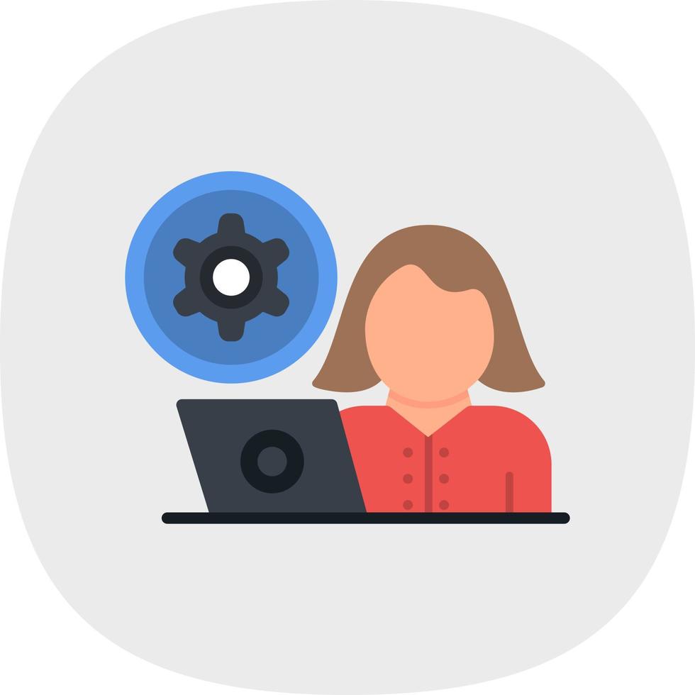 Hiring Manager Female Vector Icon Design