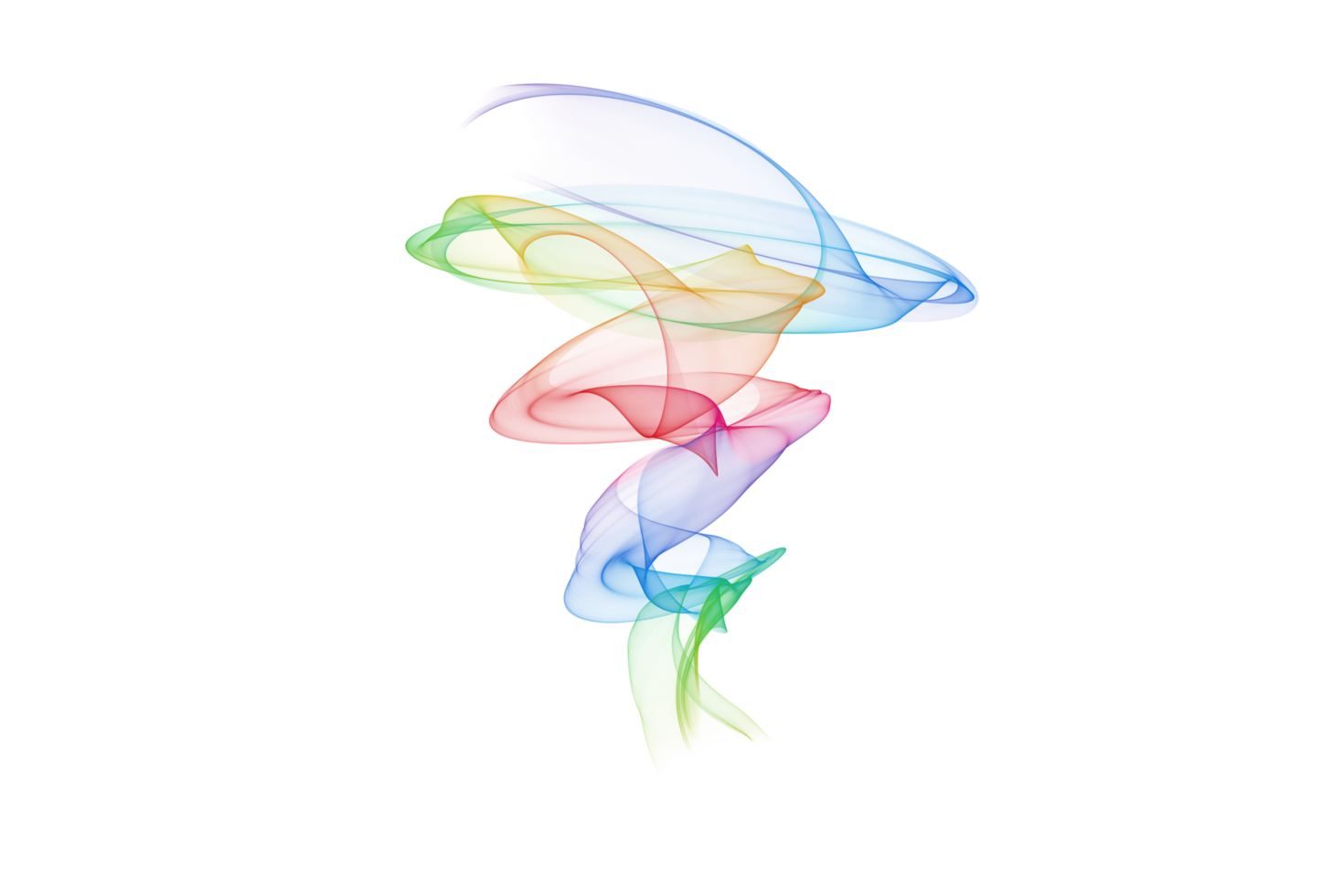 Abstract colorful wave flowing isolated background design png