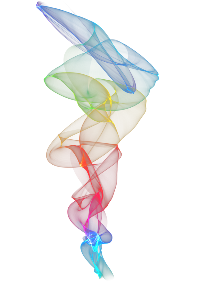 Abstract colorful wave flowing isolated background design png