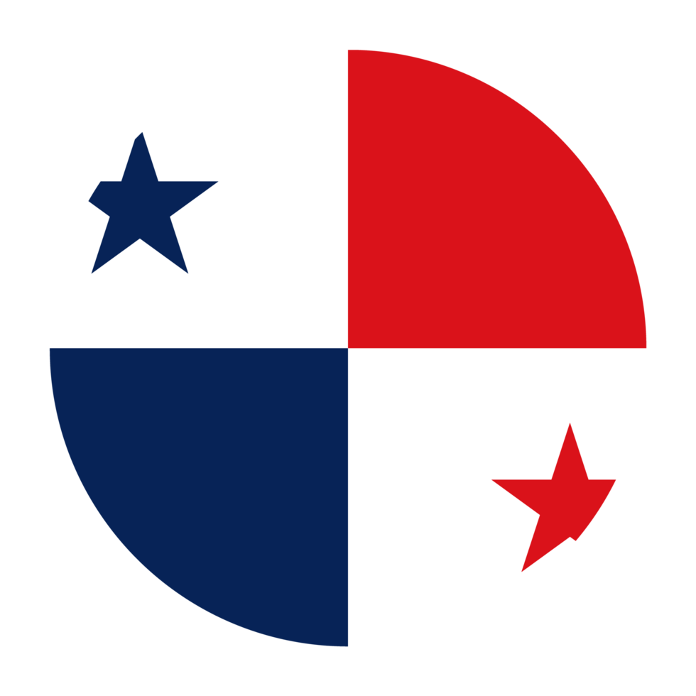 Panama Flat Rounded Flag Icon with Transparent Background png