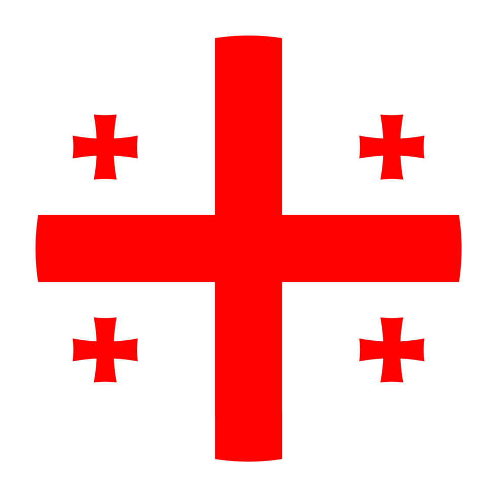 Georgia Flat Rounded Flag with Transparent Background png