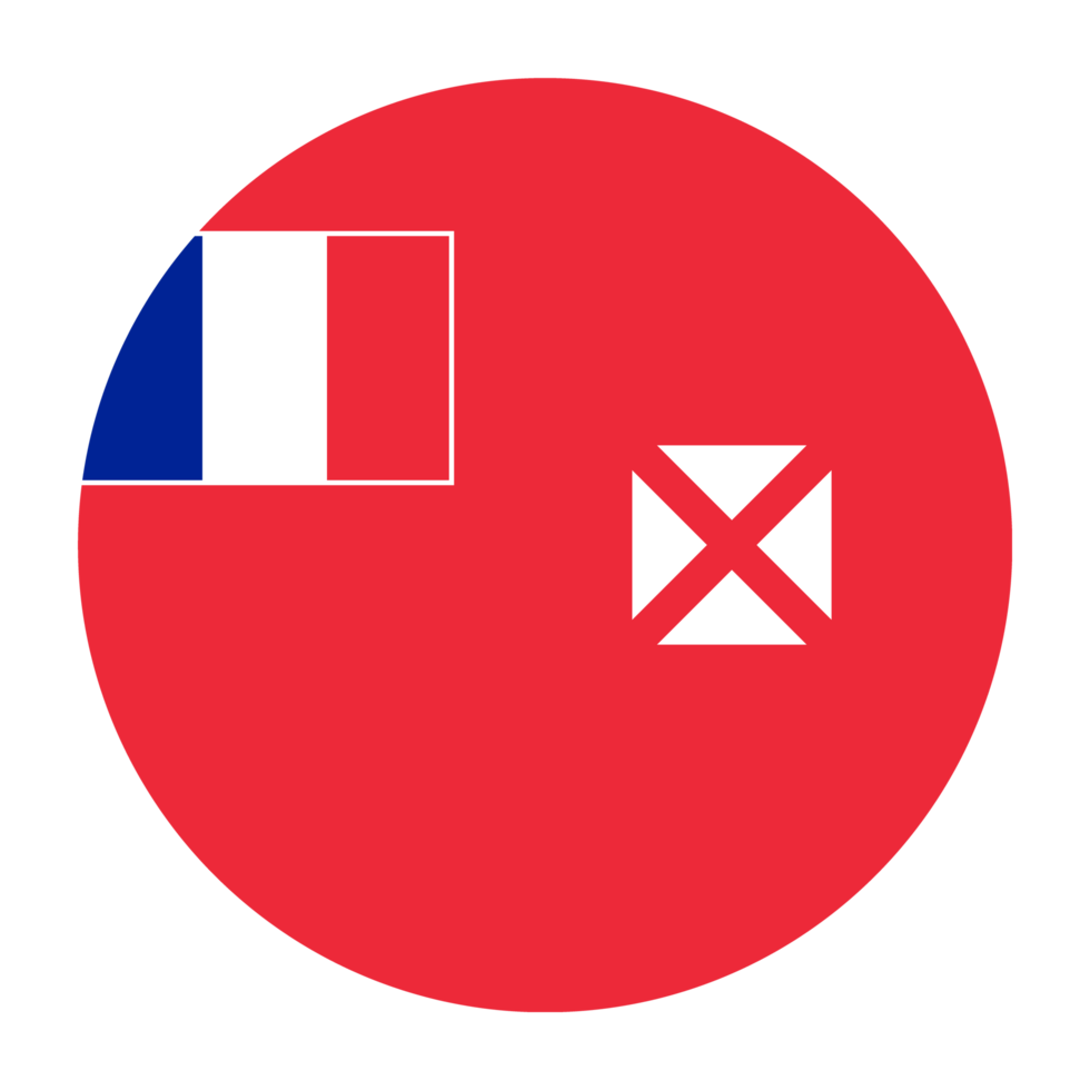 Wallis and Futuna Flat Rounded Flag Icon with Transparent Background png