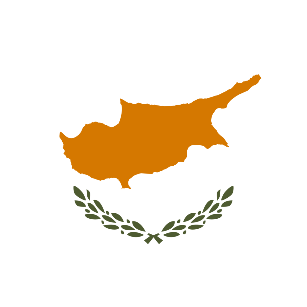 Cyprus Flat Rounded Flag with Transparent Background png