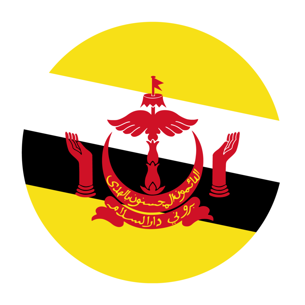 brunei piatto arrotondato bandiera con trasparente sfondo png