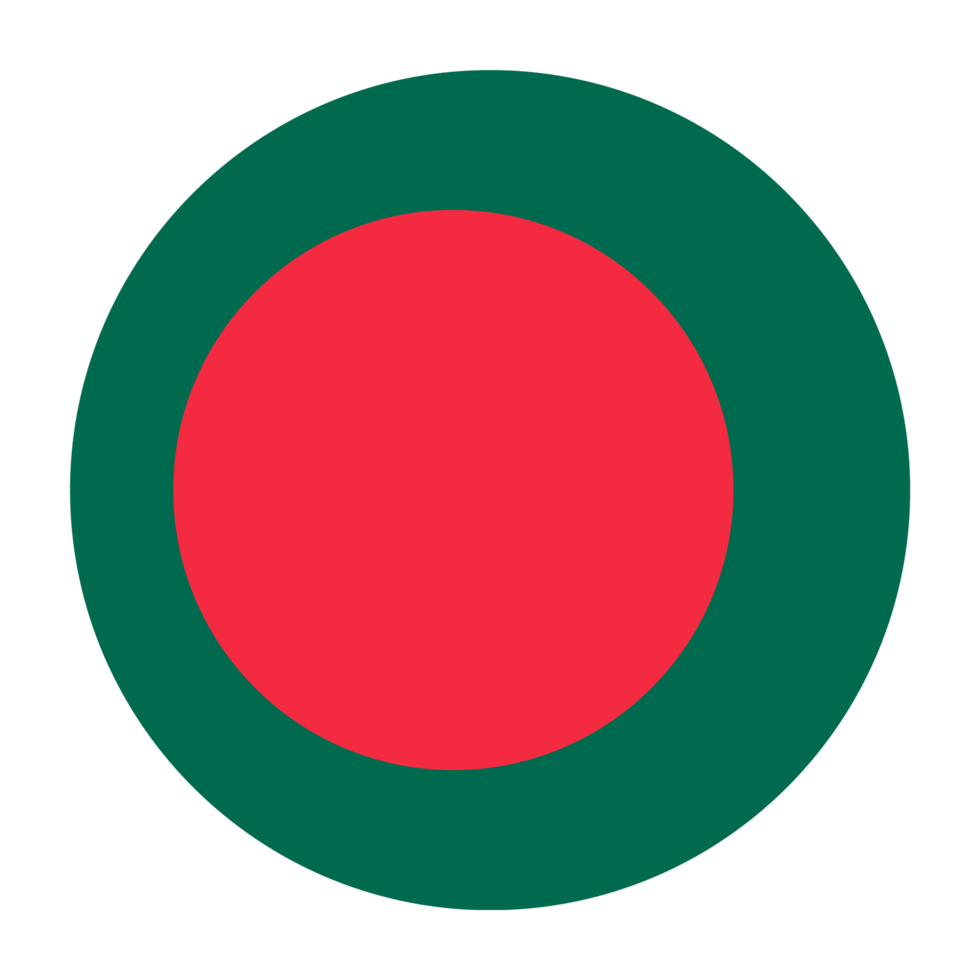 Bangladesh vlak afgeronde vlag met transparant achtergrond png