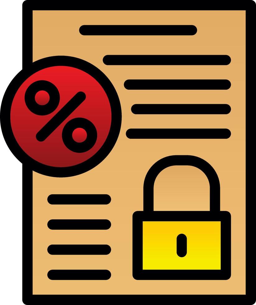 Fixed Interest Vector Icon Design