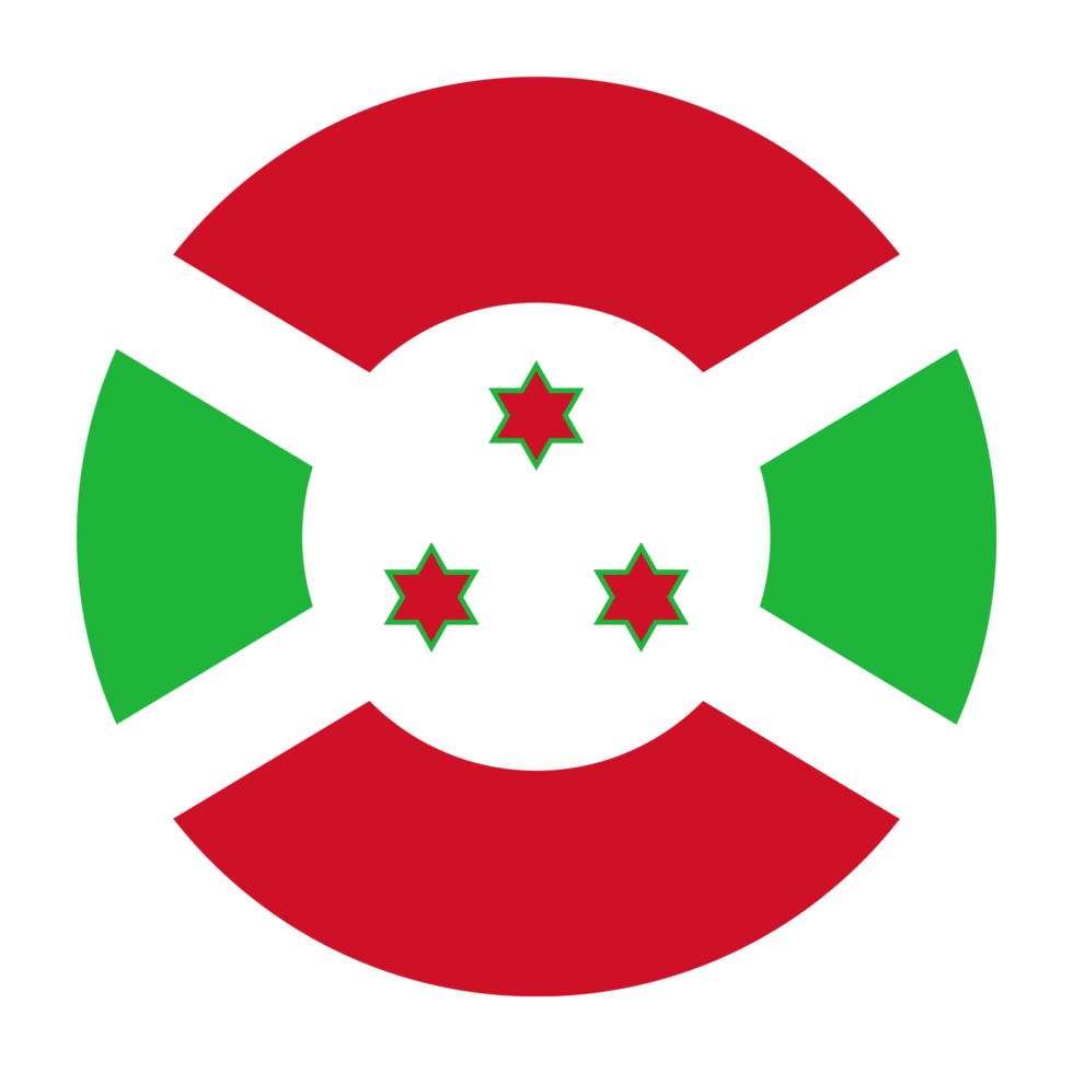 burundi bandeira plana arredondada com fundo transparente png