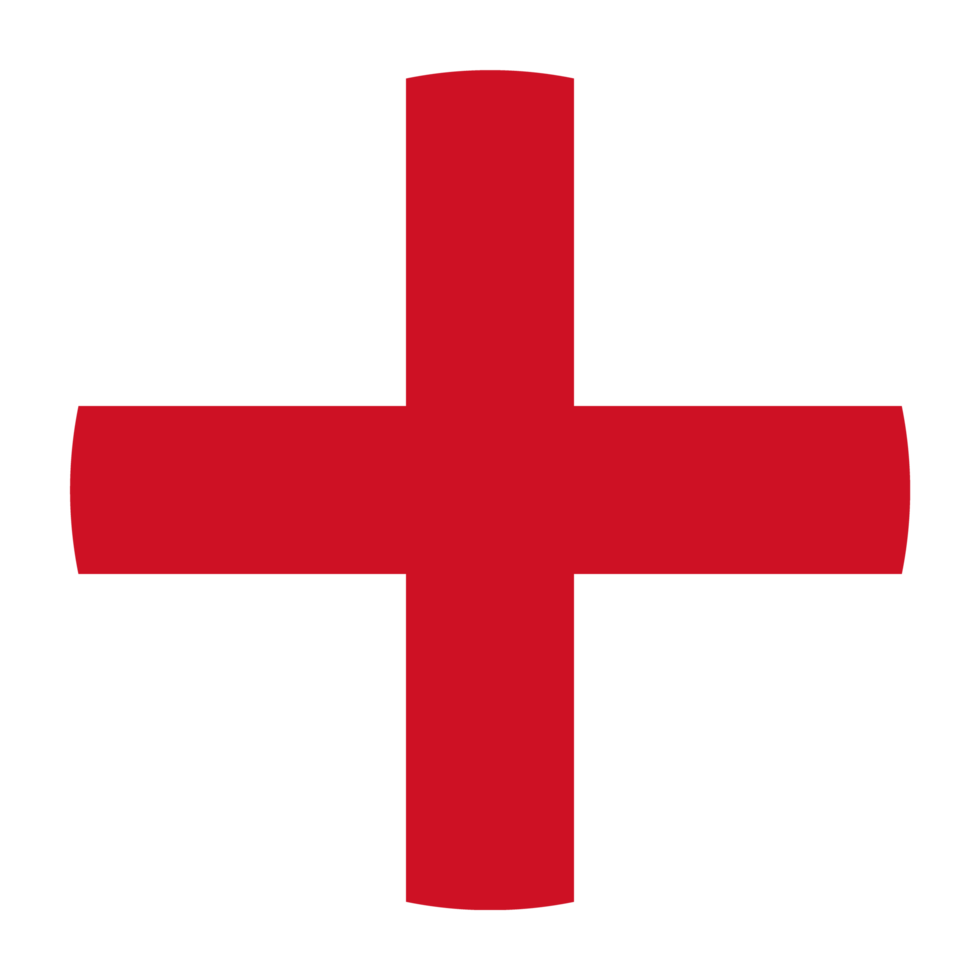 Engeland vlak afgeronde vlag met transparant achtergrond png