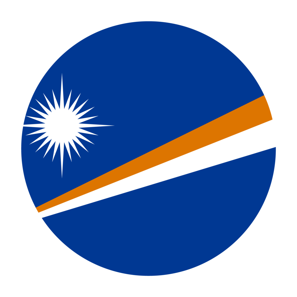 Marshall Islands Flat Rounded Flag with Transparent Background 16328901 PNG
