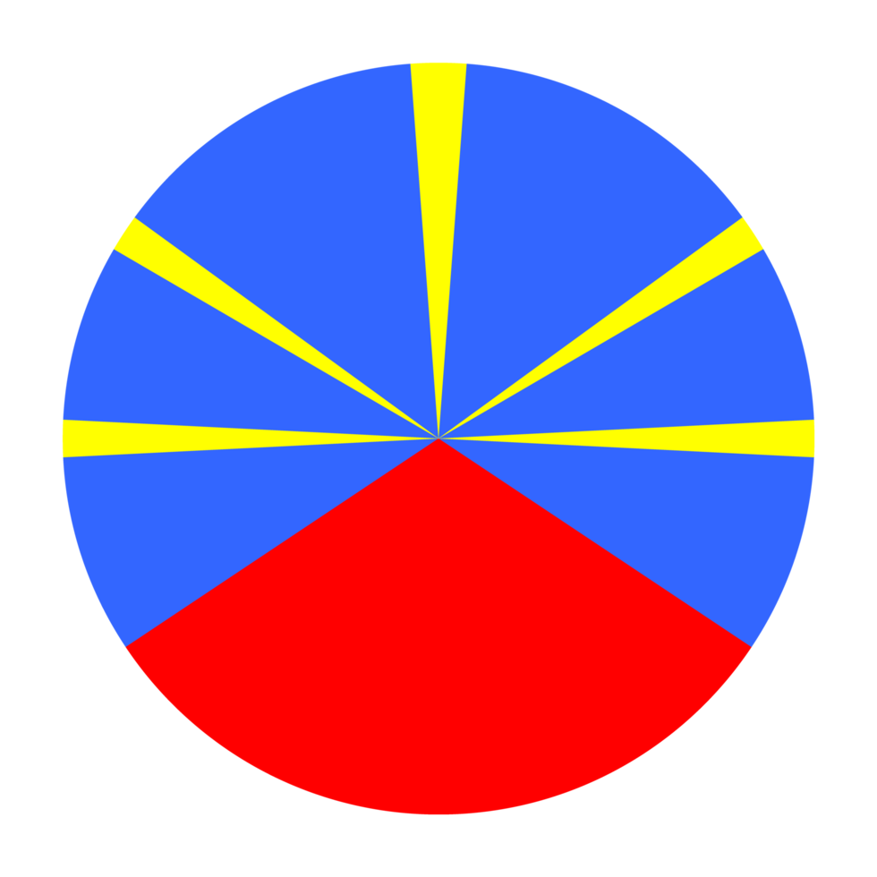 icône de drapeau arrondi plat réunion avec fond transparent png