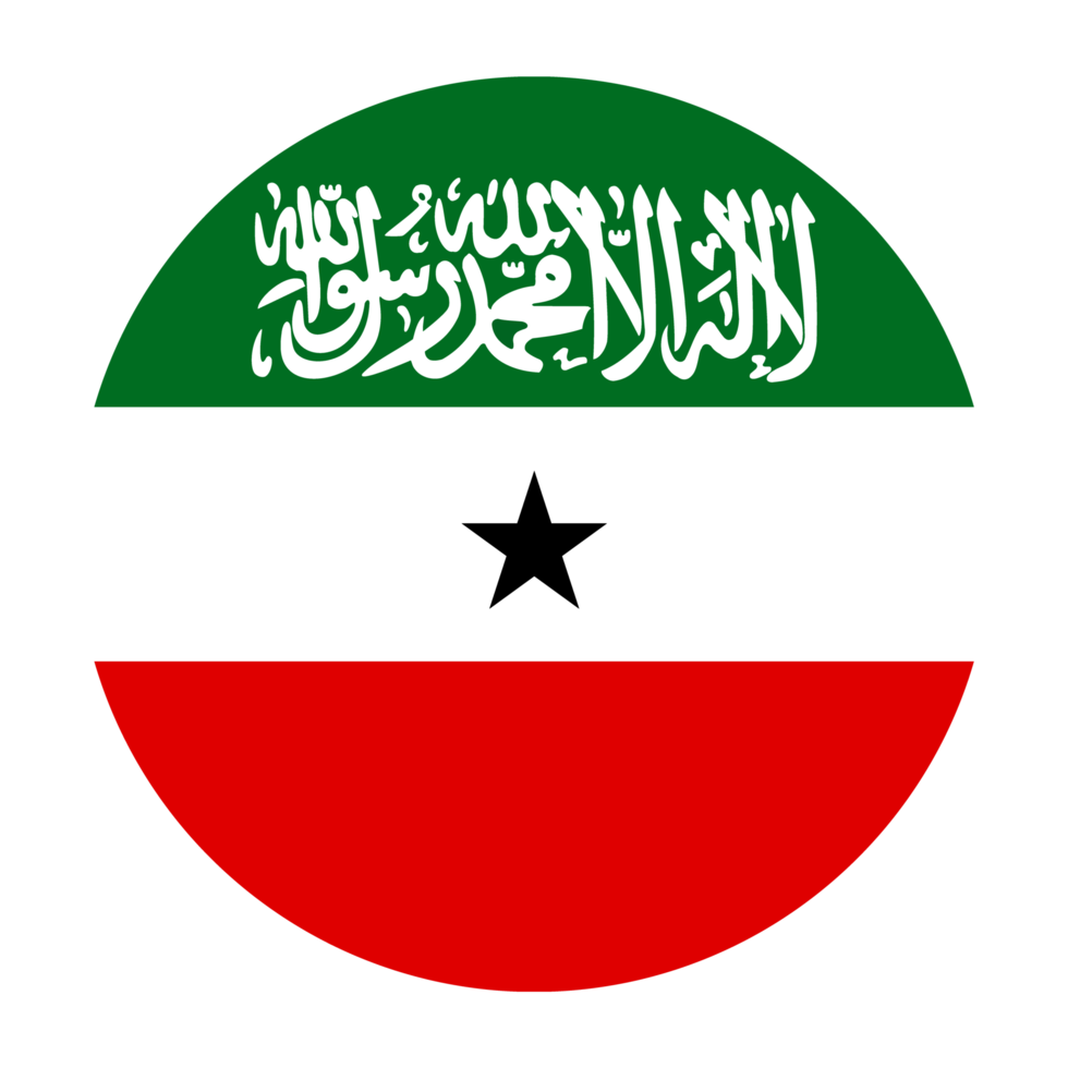 Somaliland Flat Rounded Flag Icon with Transparent Background png