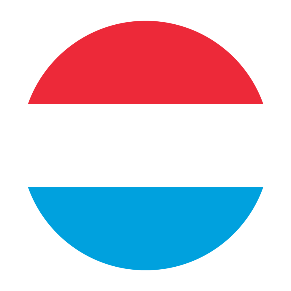 Luxemburg vlak afgeronde vlag met transparant achtergrond png