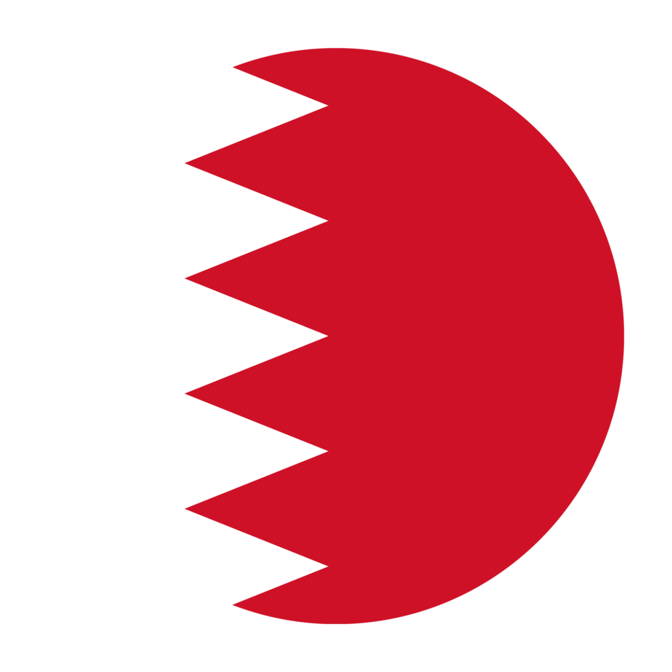 drapeau plat arrondi de bahreïn avec fond transparent png