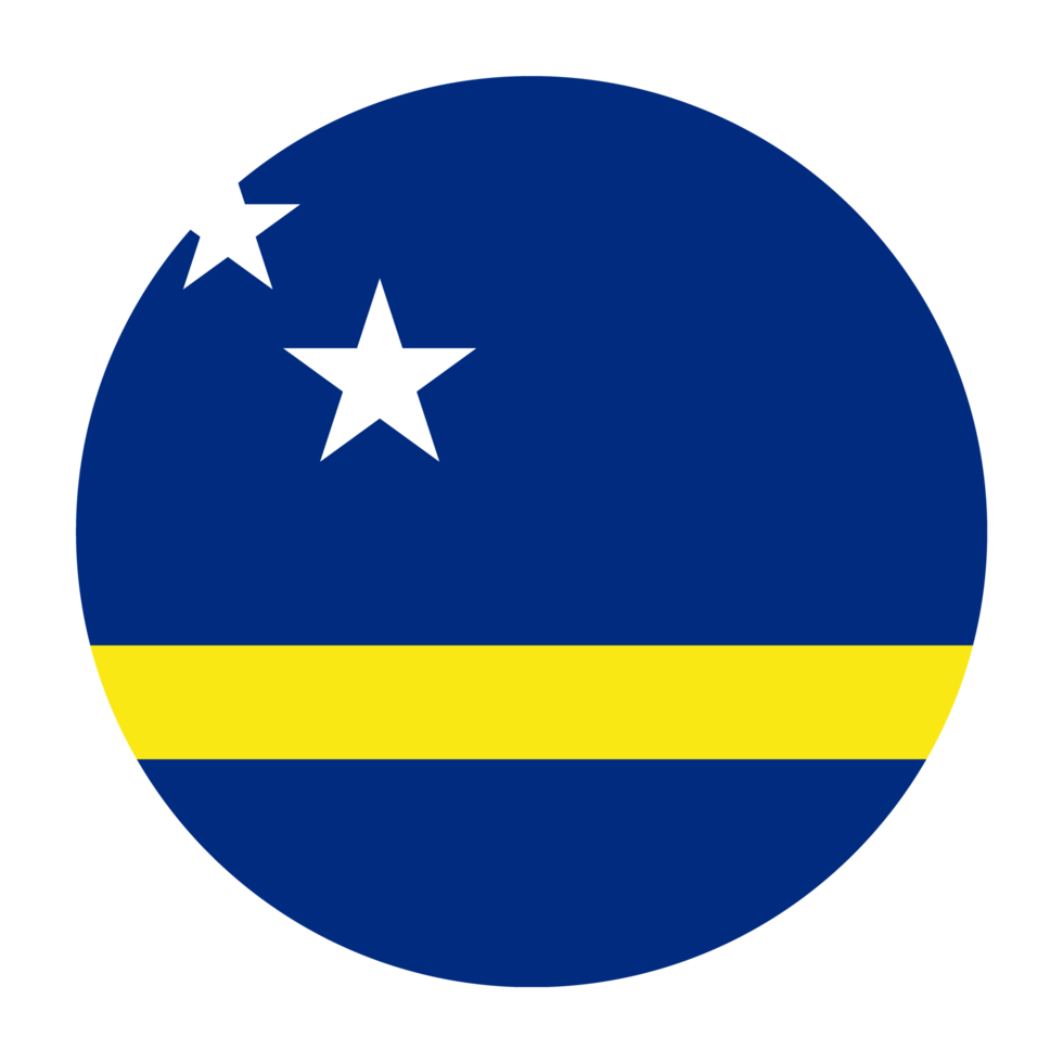 curacao bandera plana redondeada con fondo transparente png