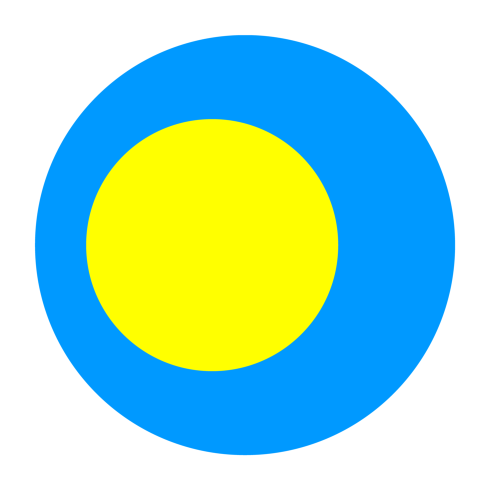 palau ícone de bandeira plana arredondada com fundo transparente png