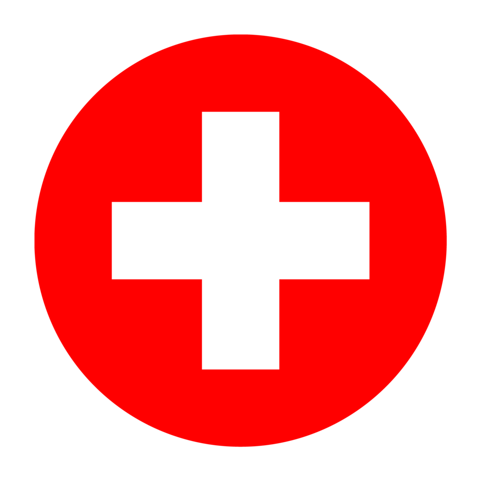 schweiz platt avrundad flagga ikon med transparent bakgrund png