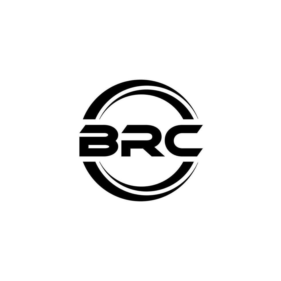 diseño de logotipo de letra brc en ilustración. logotipo vectorial, diseños de caligrafía para logotipo, afiche, invitación, etc. vector