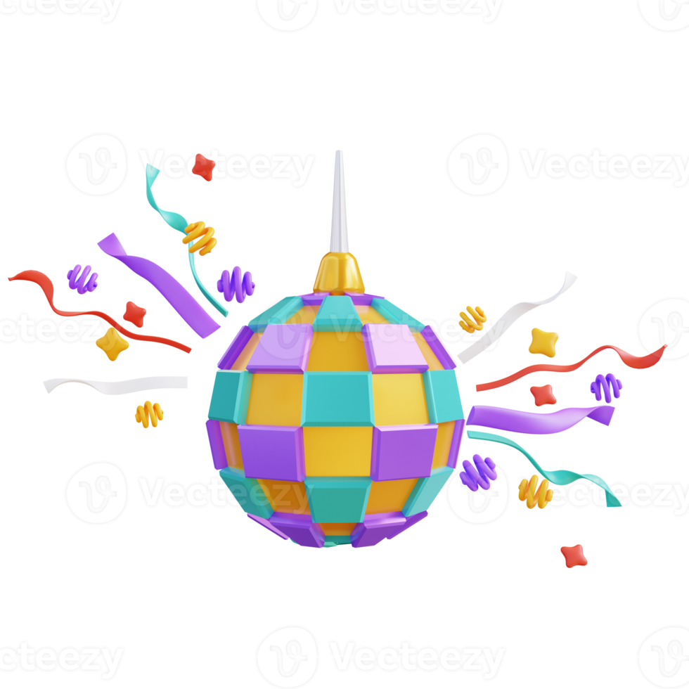 3d illustration disco light png