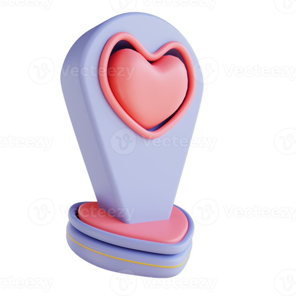 3d illustration love location png