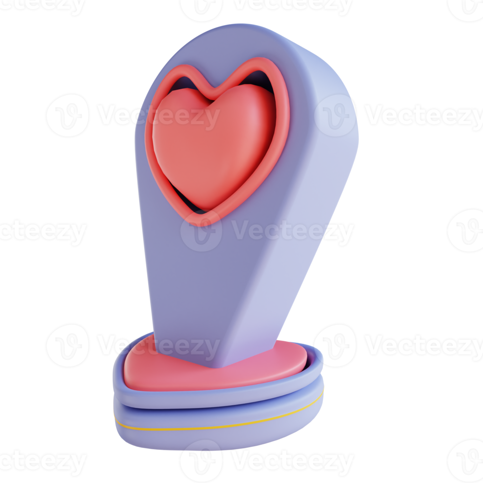3d illustration love location png