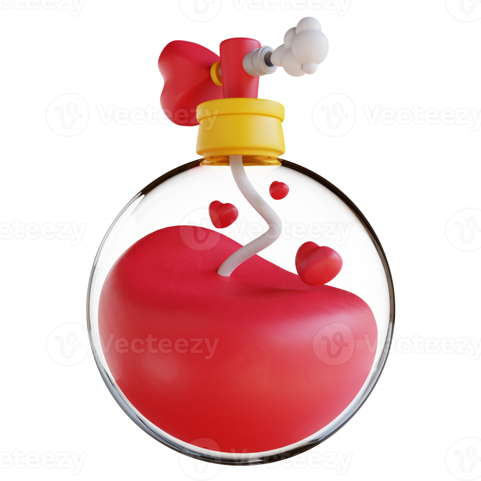 3D illustration love perfume png