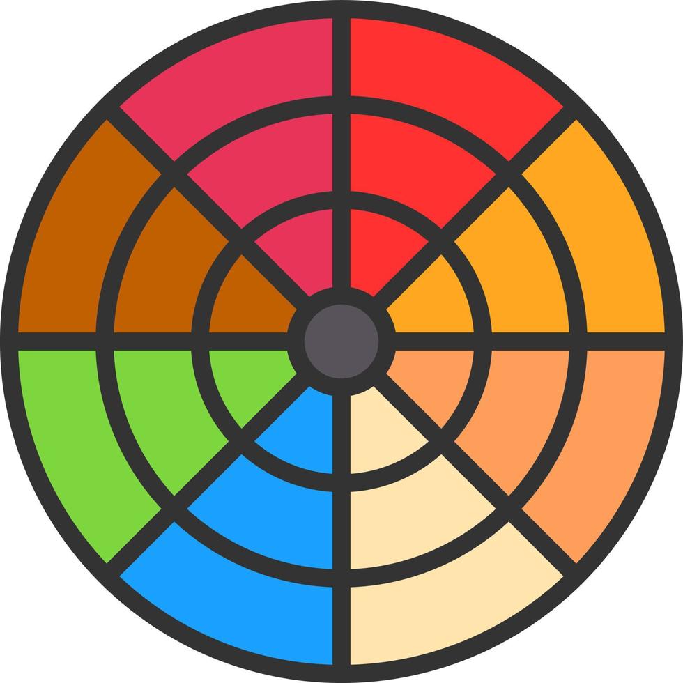 diseño de icono de vector de rueda de color