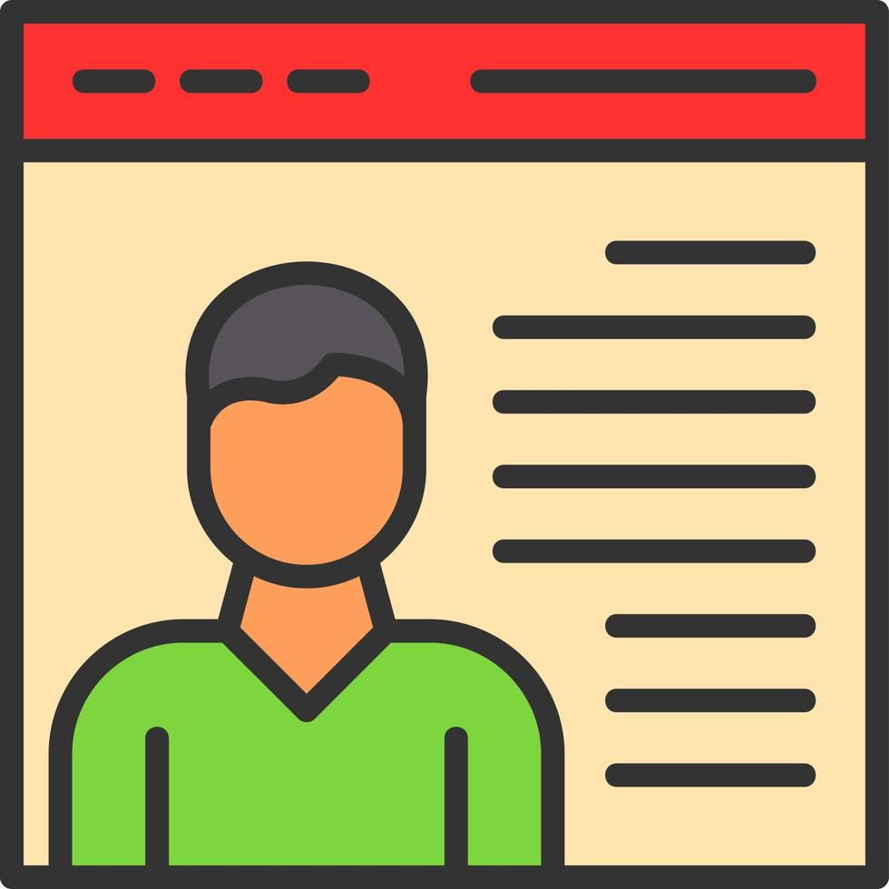 User Persona Vector Icon Design