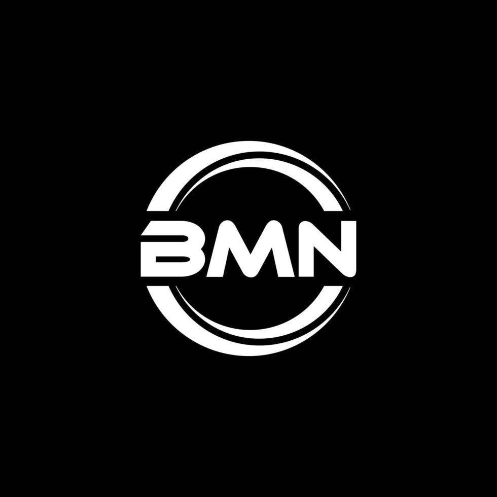 diseño del logotipo de la letra bmn en la ilustración. logotipo vectorial, diseños de caligrafía para logotipo, afiche, invitación, etc. vector