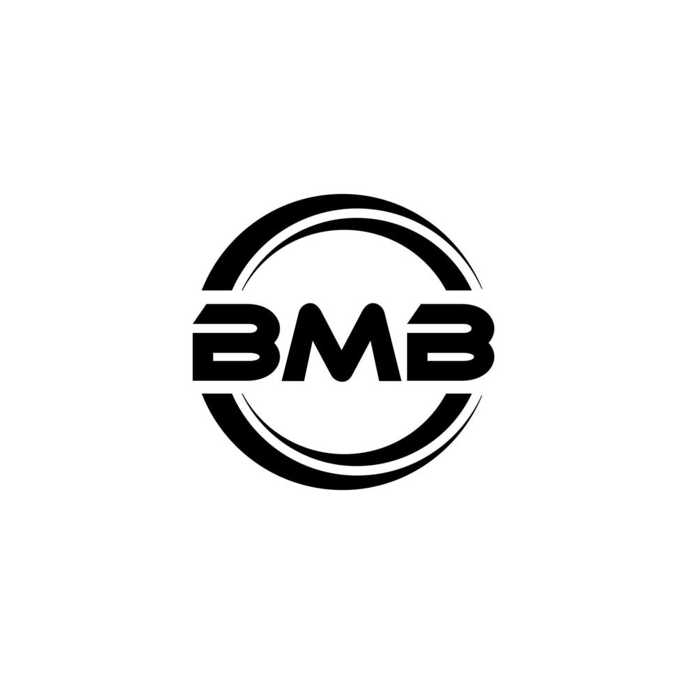 BMB letter logo design in illustration. Vector logo, calligraphy designs for logo, Poster, Invitation, etc.