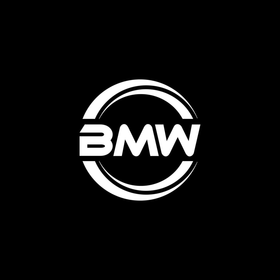 BMW letter logo design in illustration. Vector logo, calligraphy designs for logo, Poster, Invitation, etc.