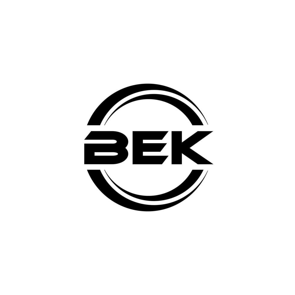 diseño del logotipo de la letra bek en la ilustración. logotipo vectorial, diseños de caligrafía para logotipo, afiche, invitación, etc. vector