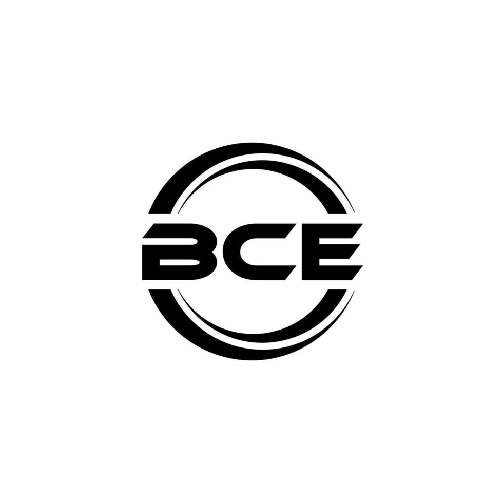 BCE letter logo design in illustration. Vector logo, calligraphy designs for logo, Poster, Invitation, etc.