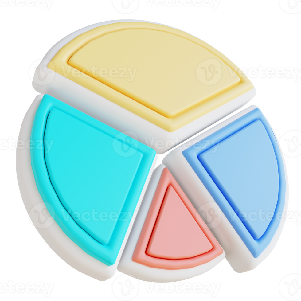 3D illustration pie chart png