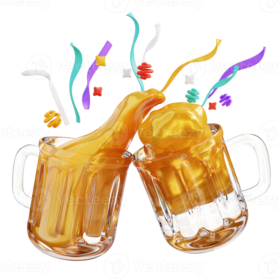 3d illustration drinking glass png