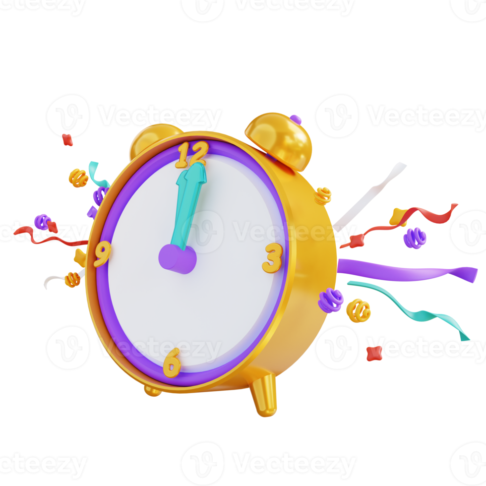 reloj de ilustración 3d png