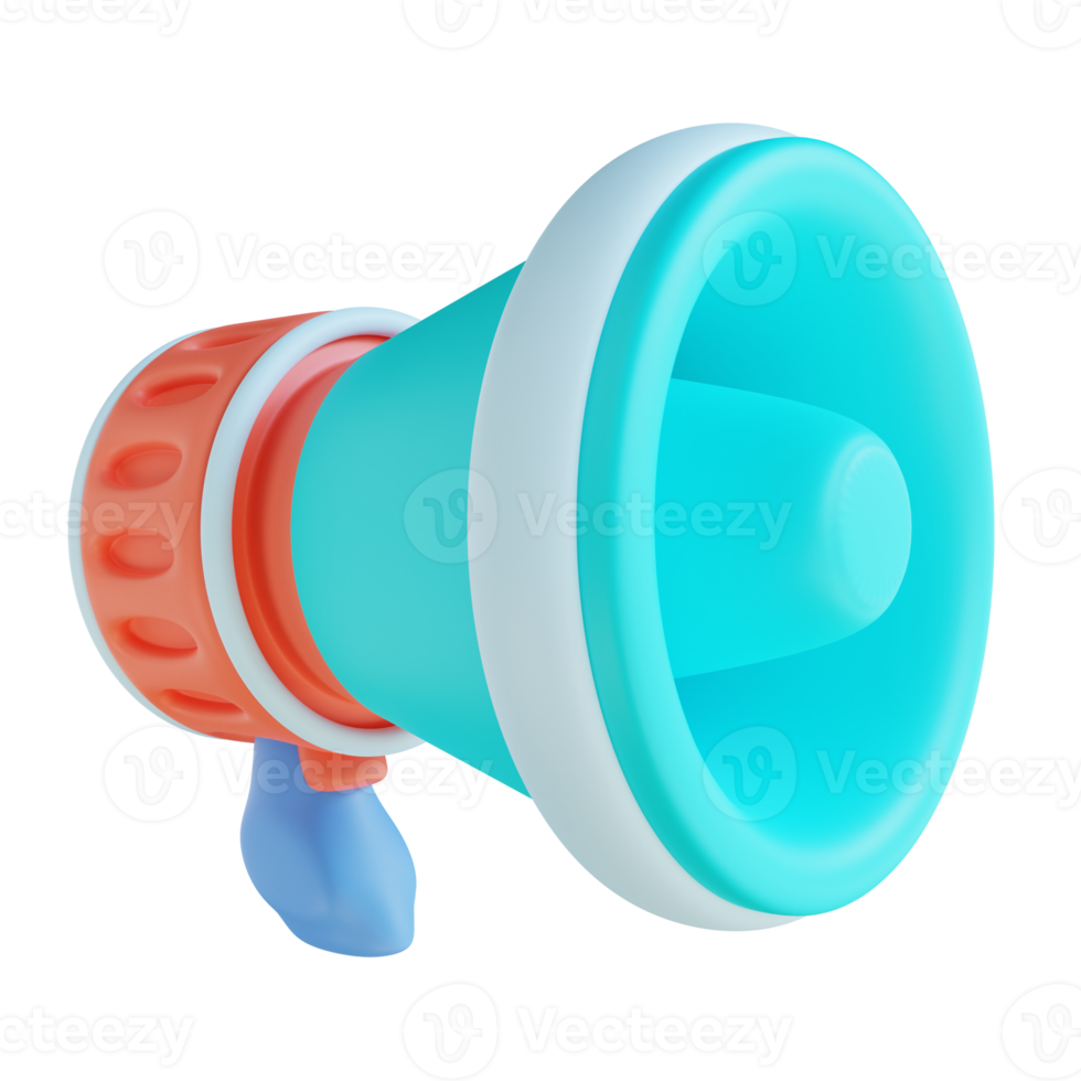 3D illustration megaphone png