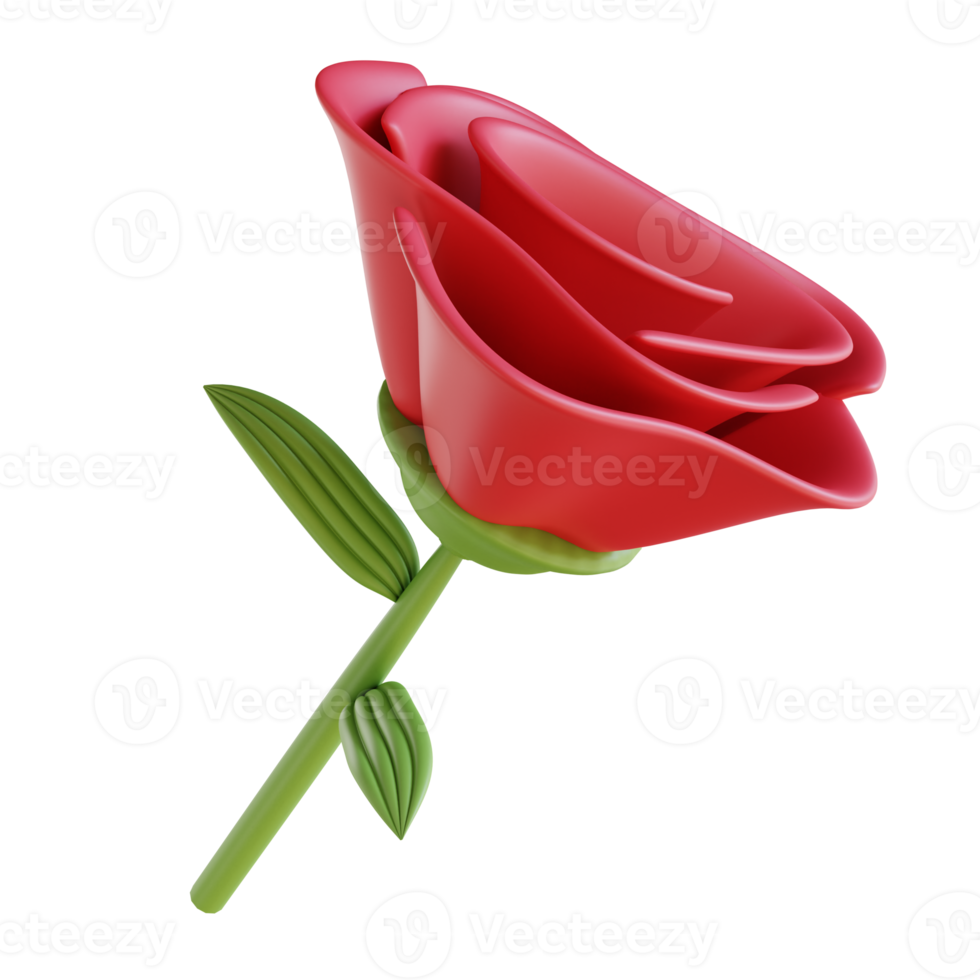 3d illustration roses rouges png