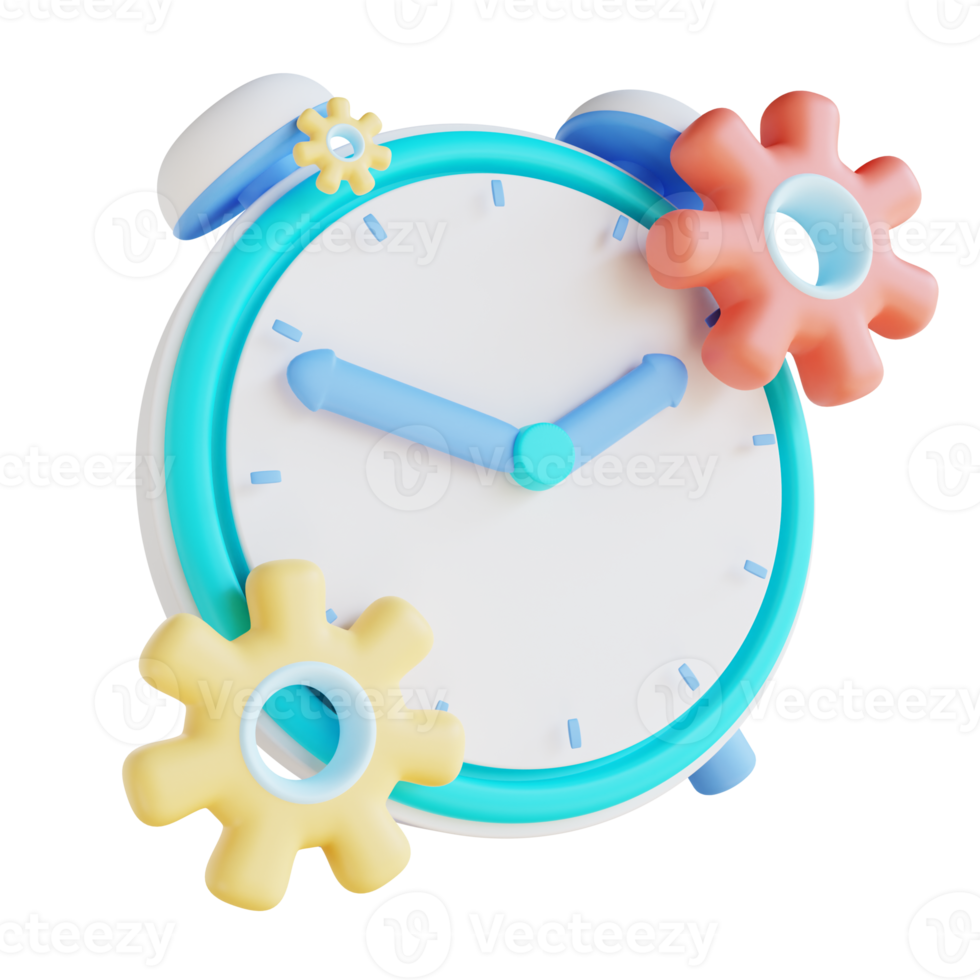 3D illustration time management png