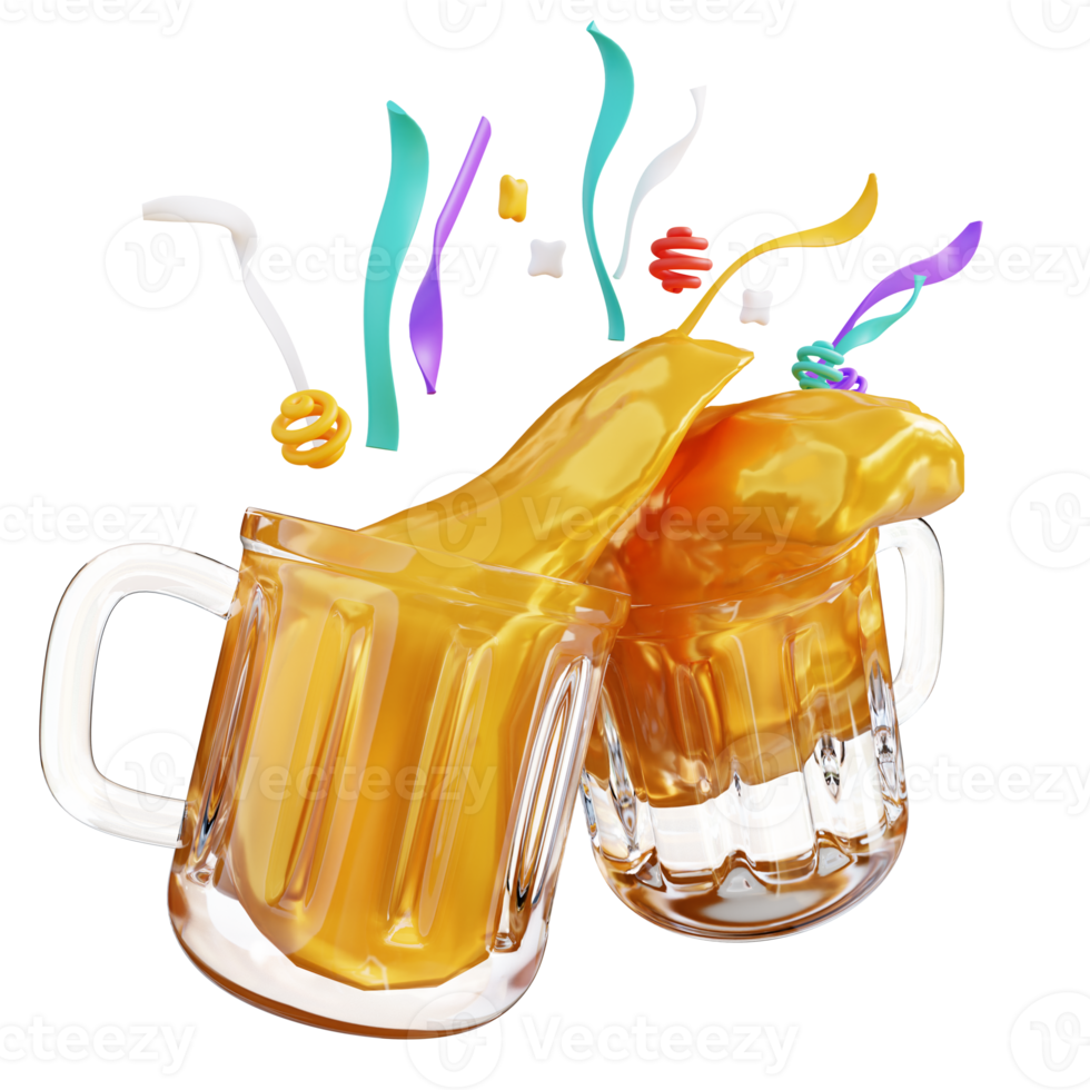 3d ilustración vaso para beber png