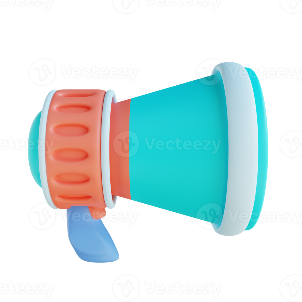 3D illustration megaphone png