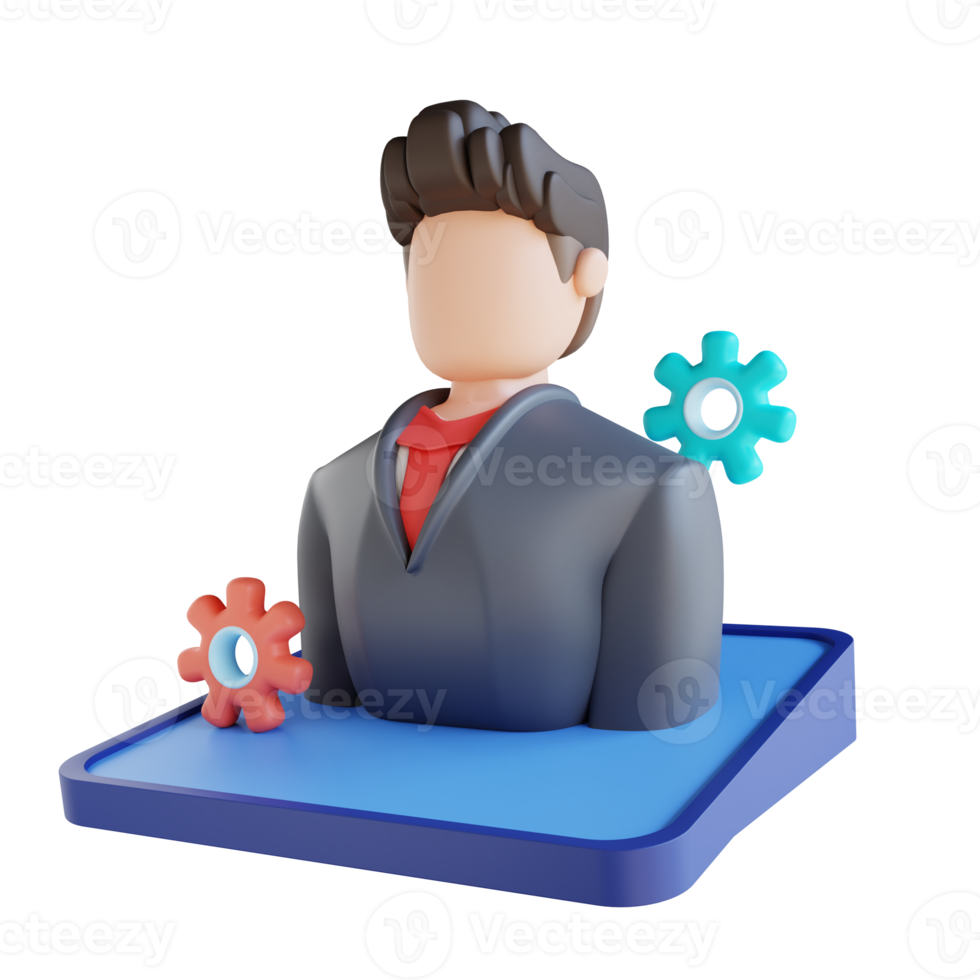 3d illustratie bedrijf manager png