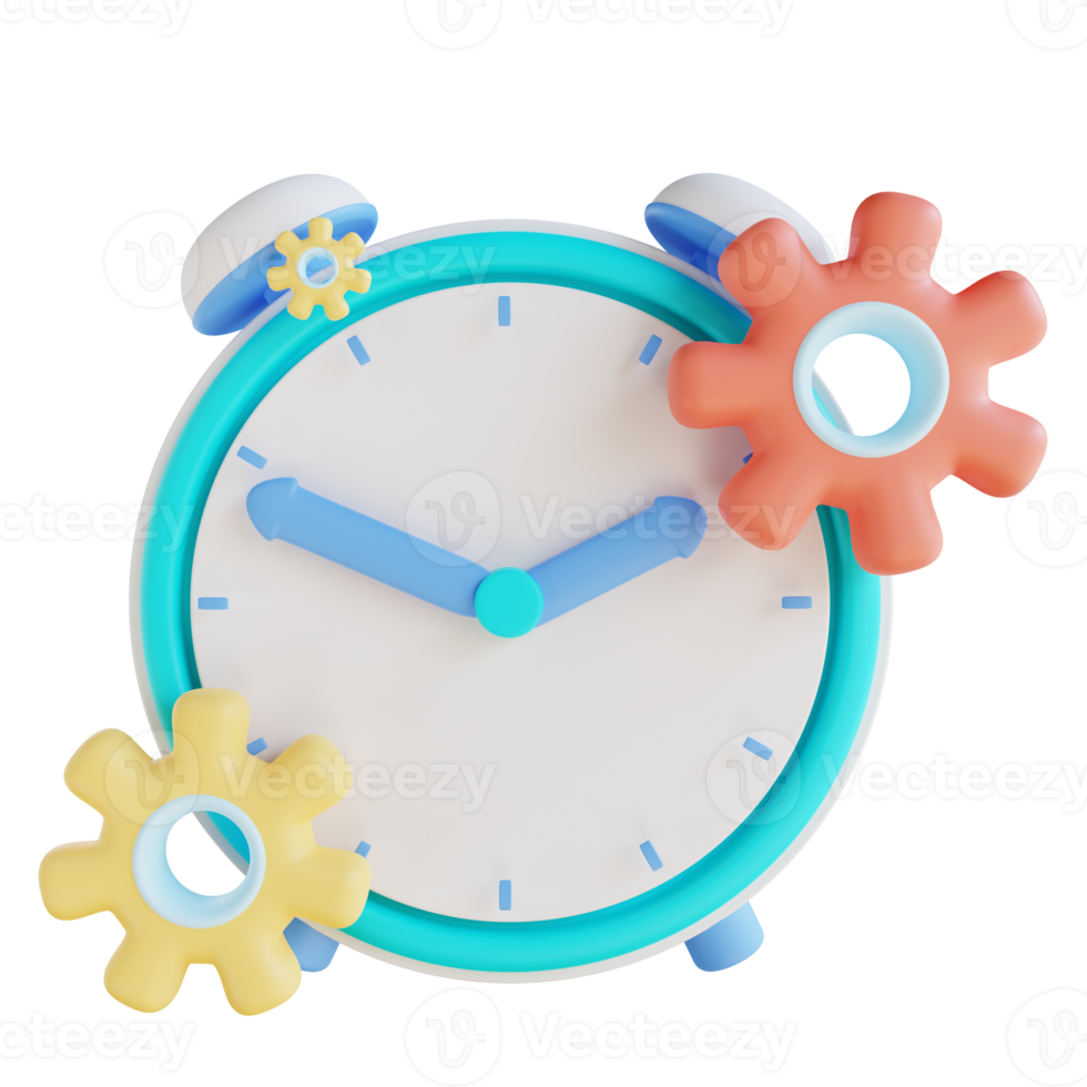 3D illustration time management png