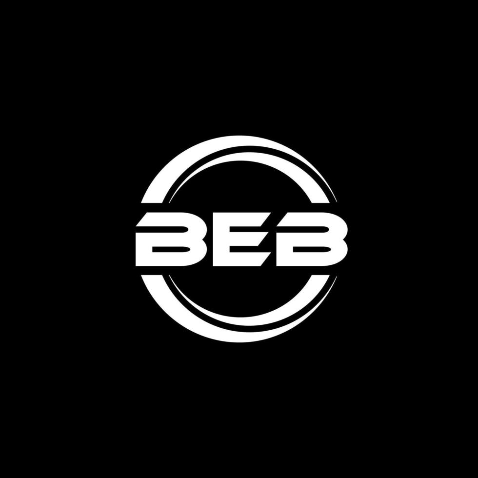 BEB letter logo design in illustration. Vector logo, calligraphy designs for logo, Poster, Invitation, etc.