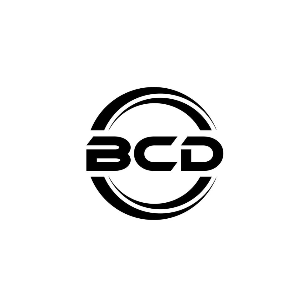 BCD letter logo design in illustration. Vector logo, calligraphy designs for logo, Poster, Invitation, etc.
