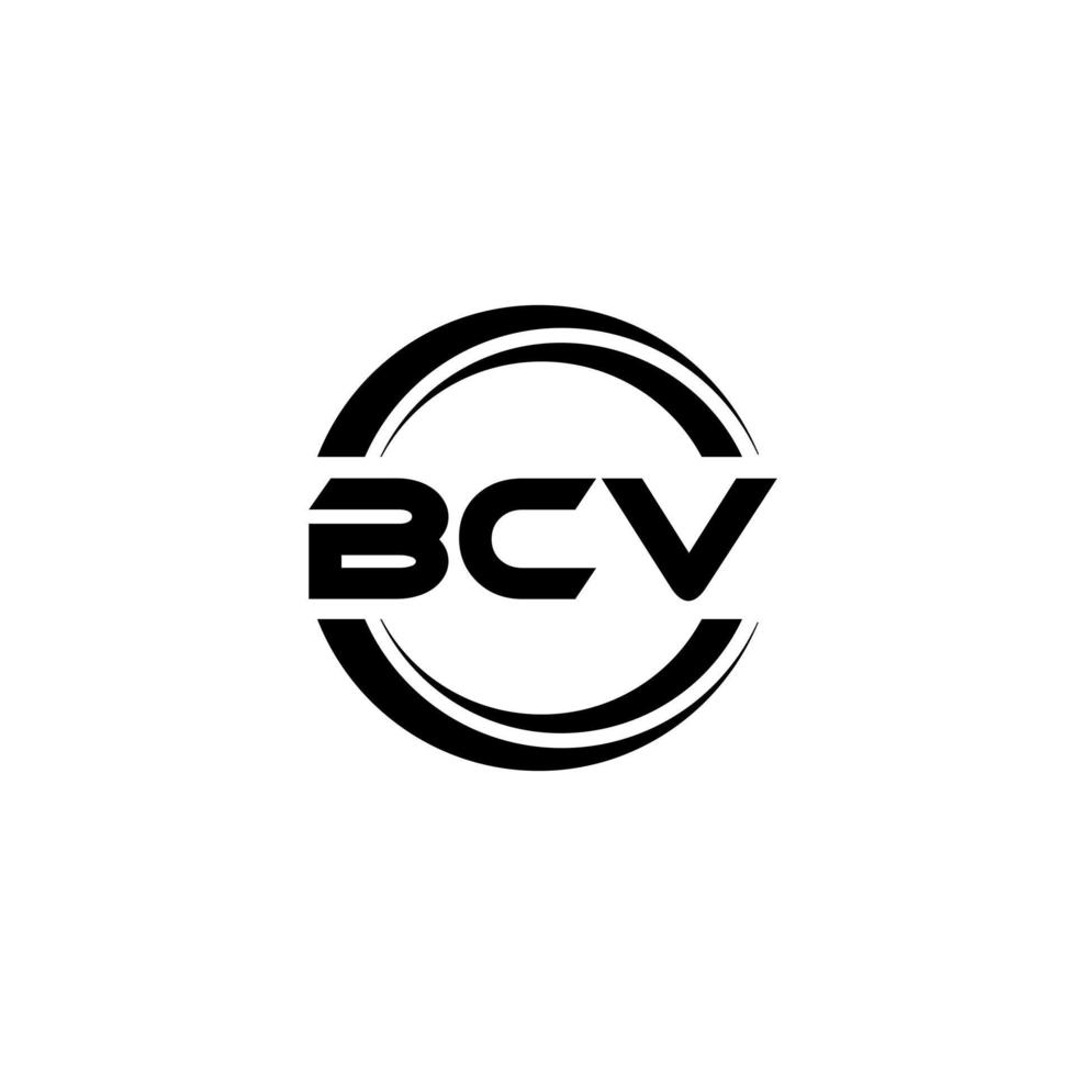 BCV letter logo design in illustration. Vector logo, calligraphy designs for logo, Poster, Invitation, etc.