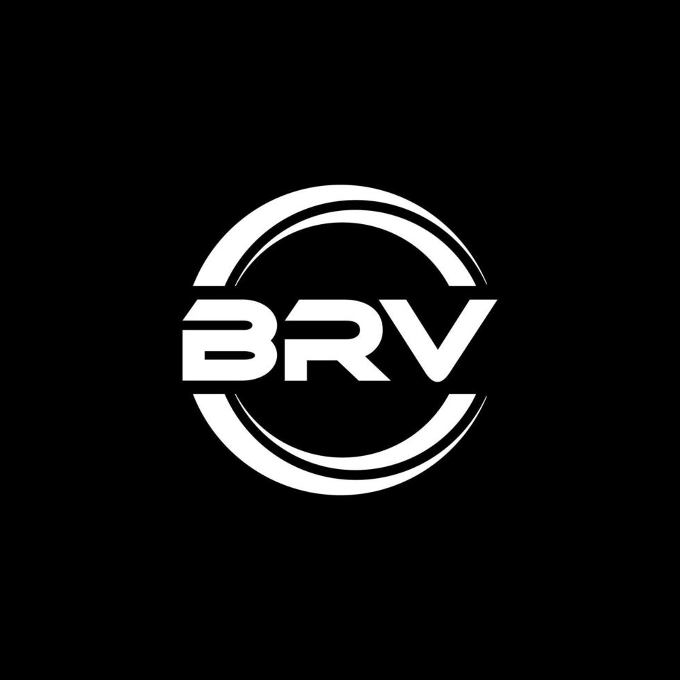 diseño de logotipo de letra brv en ilustración. logotipo vectorial, diseños de caligrafía para logotipo, afiche, invitación, etc. vector