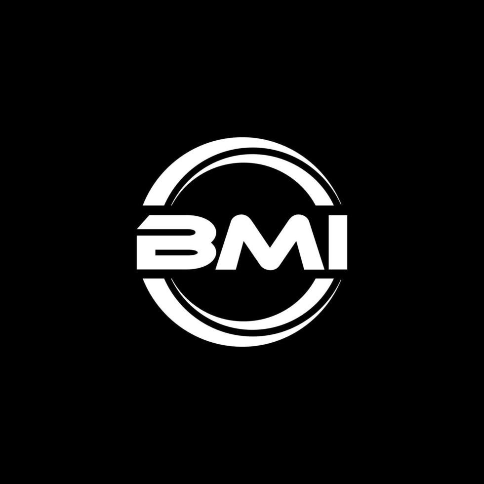 BMI letter logo design in illustration. Vector logo, calligraphy designs for logo, Poster, Invitation, etc.