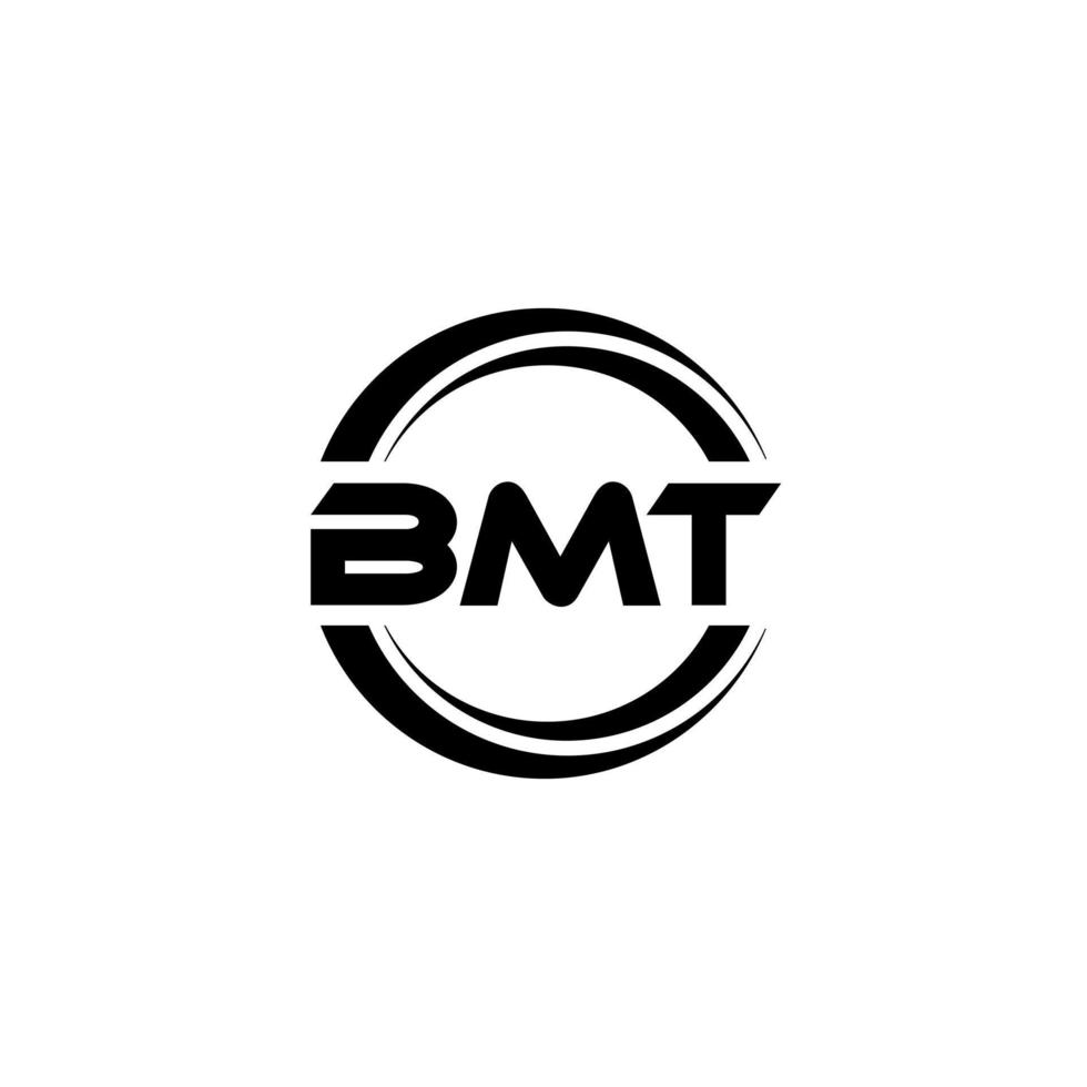 diseño de logotipo de letra bmt en ilustración. logotipo vectorial, diseños de caligrafía para logotipo, afiche, invitación, etc. vector